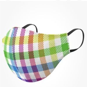 2X- Kids' GOGO "Chrome Plaid" Fabric Fabric Face Mask [Size: Ages 4-10]
